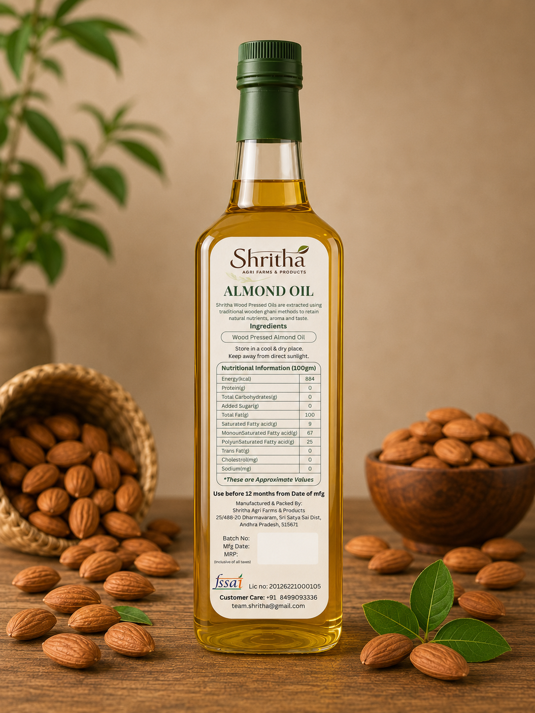 Wood Pressed Almond Oil