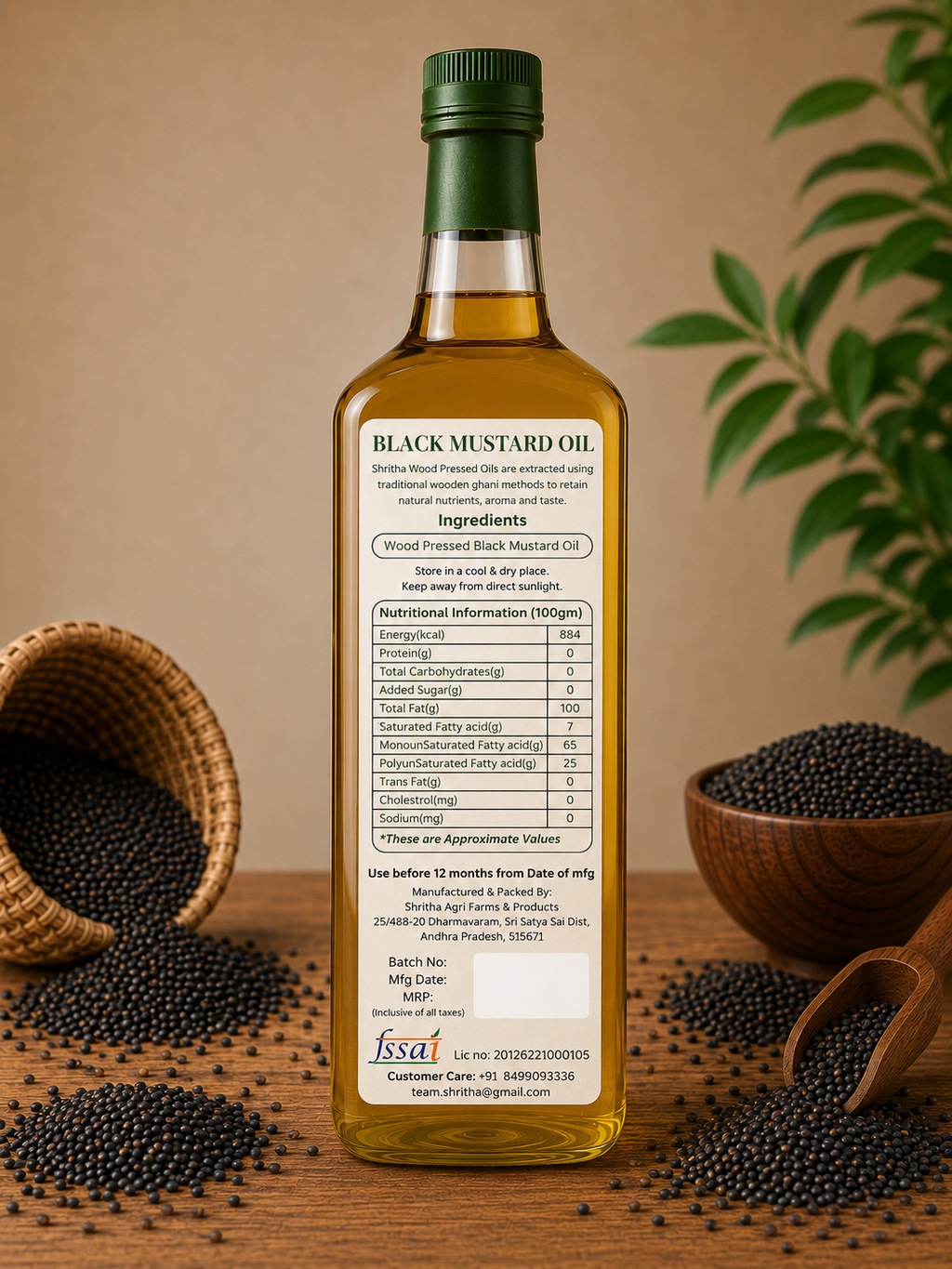 Wood Pressed Black Mustard Oil