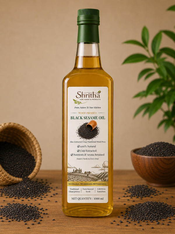 Wood Pressed Black Sesame Oil