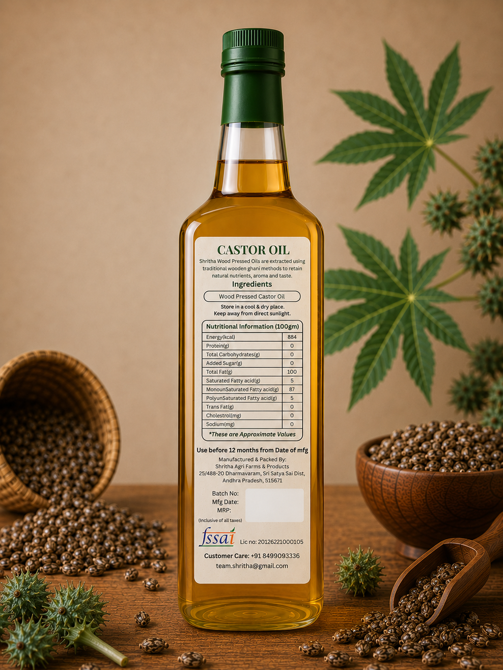 Wood Pressed Castor Oil