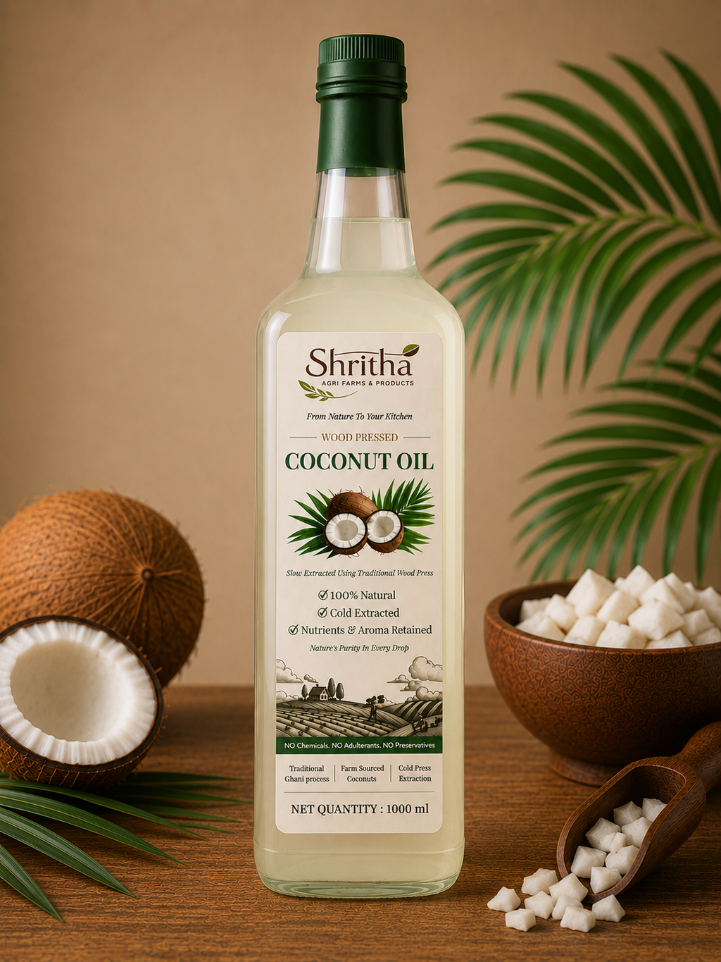 Wood Pressed Coconut Oil