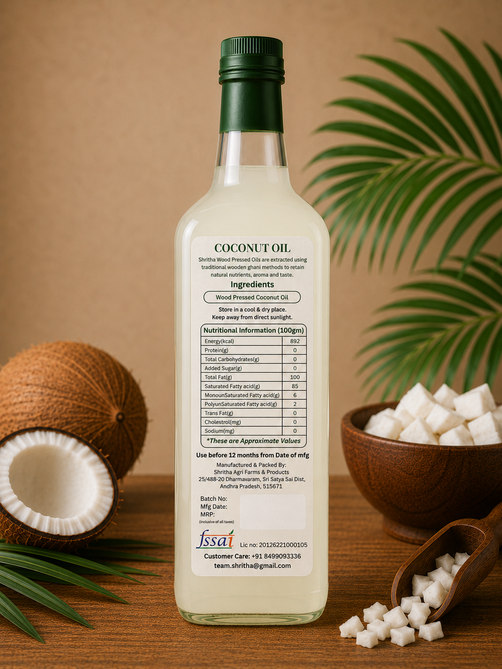 Wood Pressed Coconut Oil