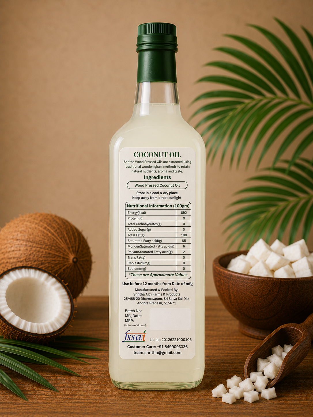 Wood Pressed Coconut Oil