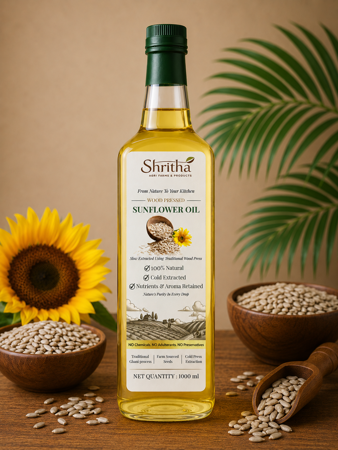 Wood Pressed Sunflower Oil